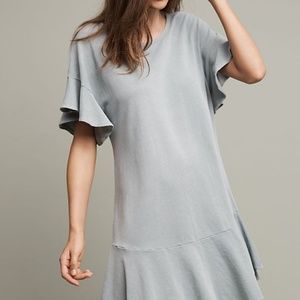 Odette Ruffle Sleeve Dress soft aqua